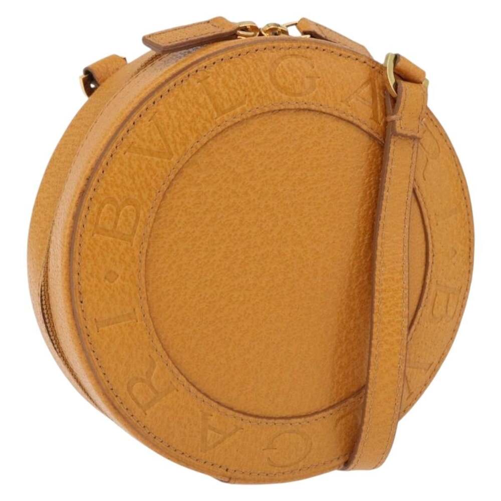 Bvlgari Leather Shoulder Bag Brown